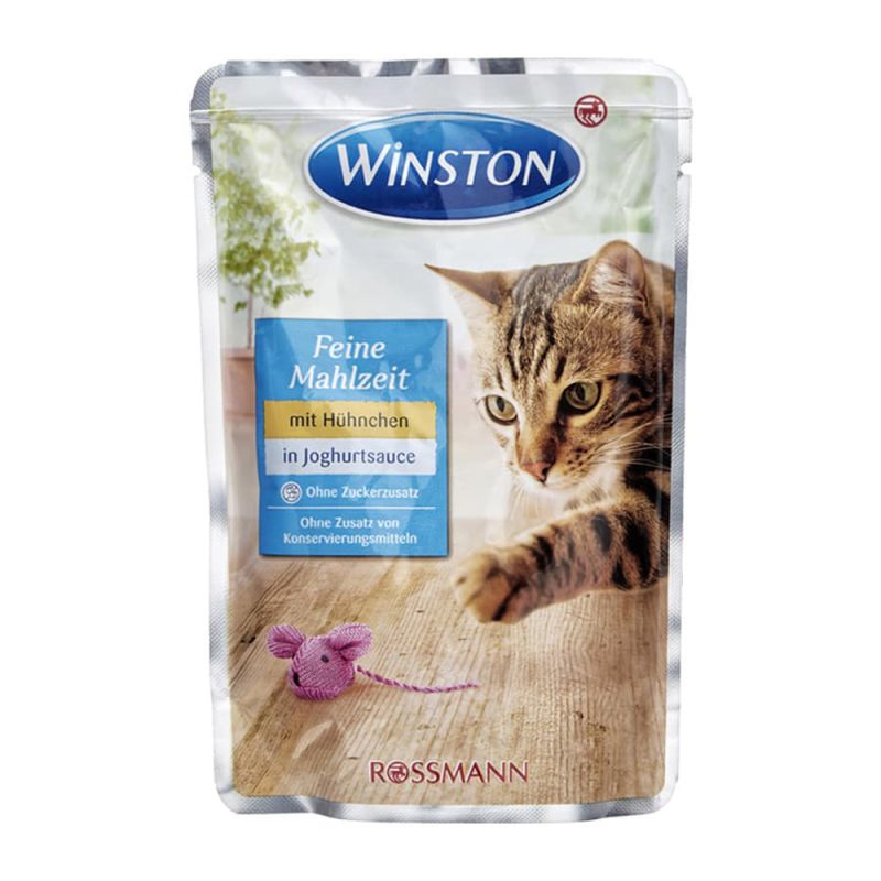 پوچ گربه مرغ در سس ماست Winston